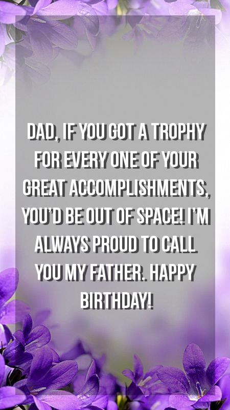 birthday greeting card to father